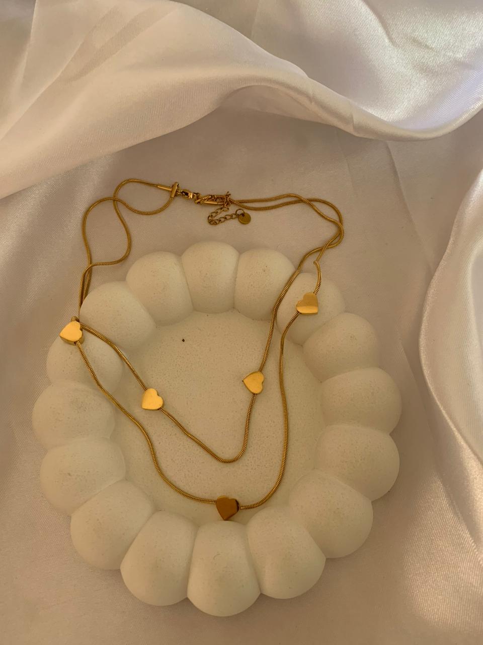 Double Layer Heart Necklace