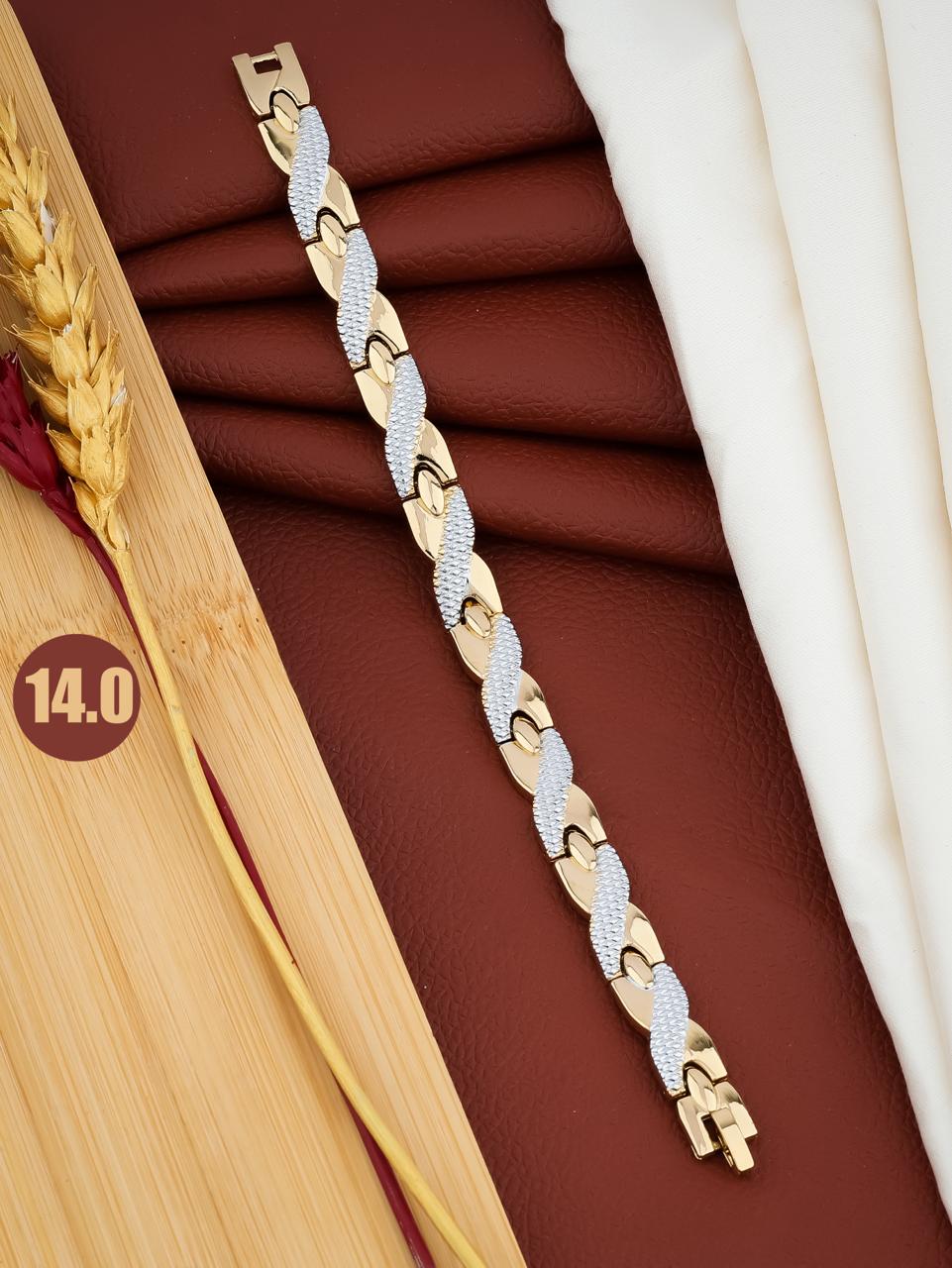 Gold Silver Cross Bracelet