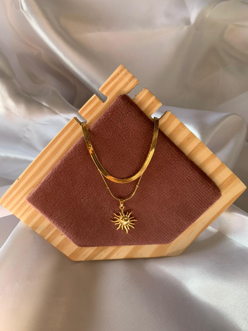 Double Layer Sun Necklace