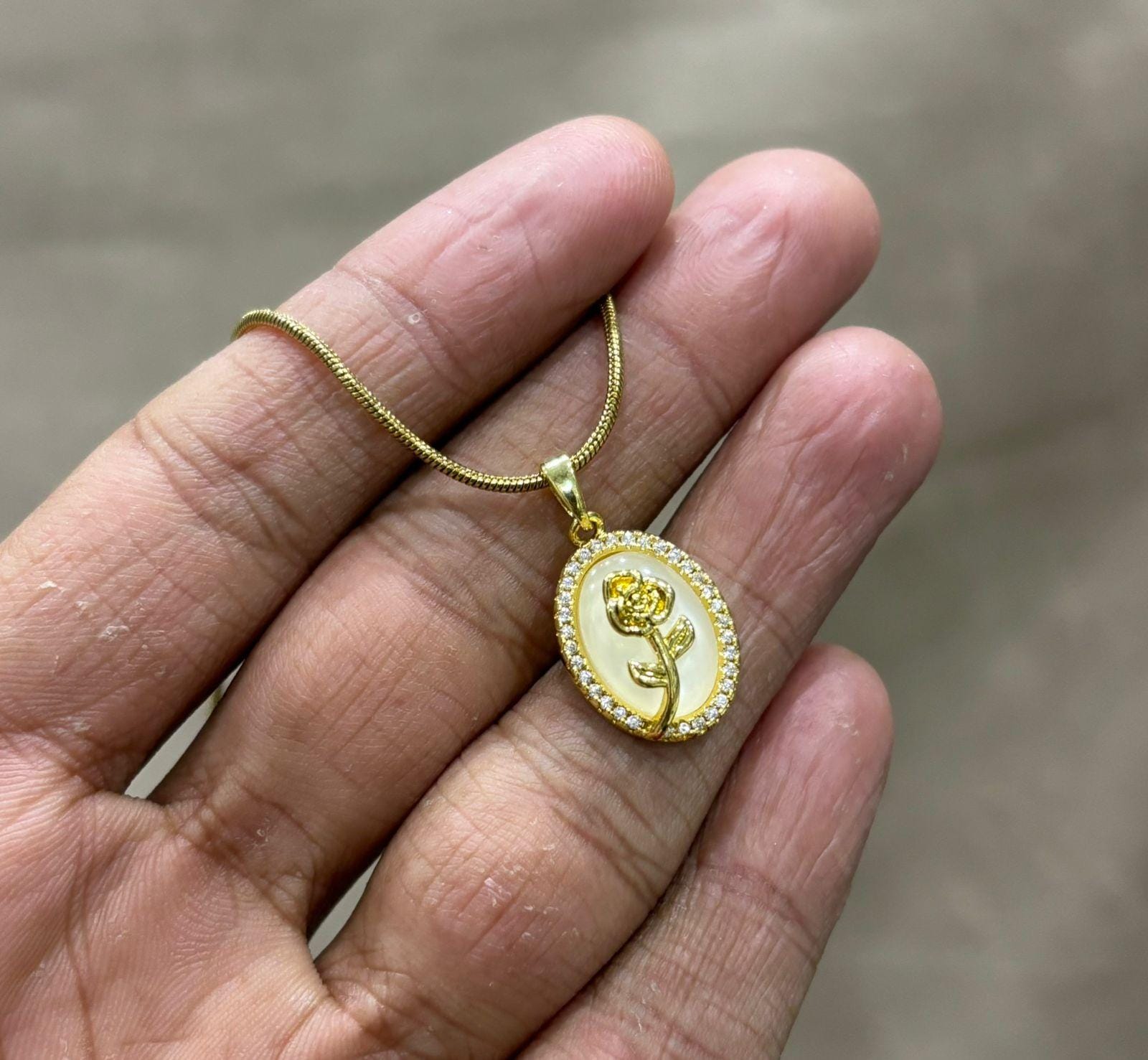 Raised Rose Necklace