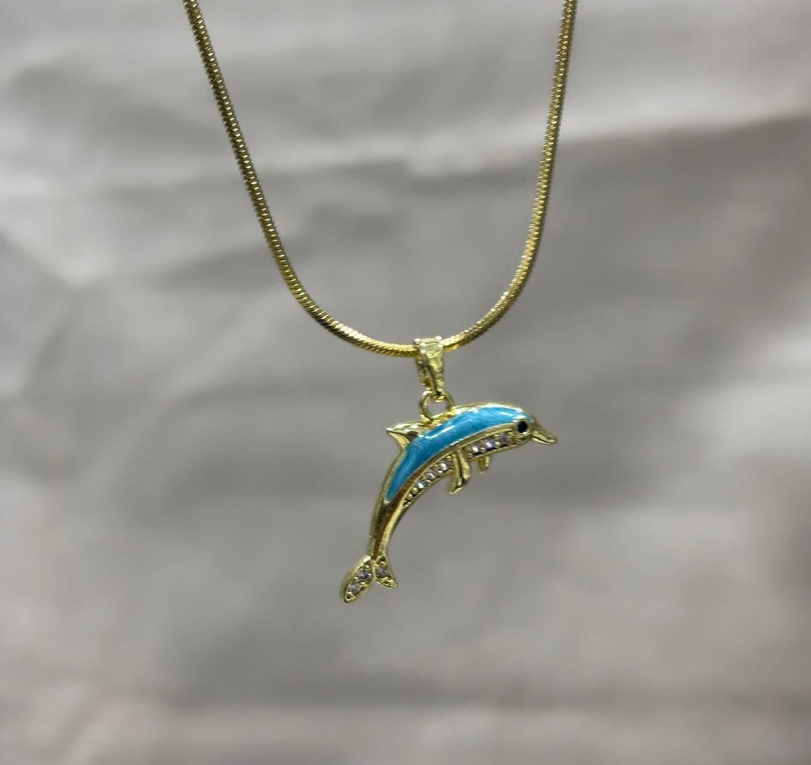 Blue Fish Necklace