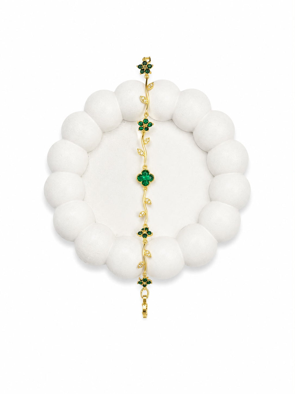 Green Daisy Tulip Bracelet