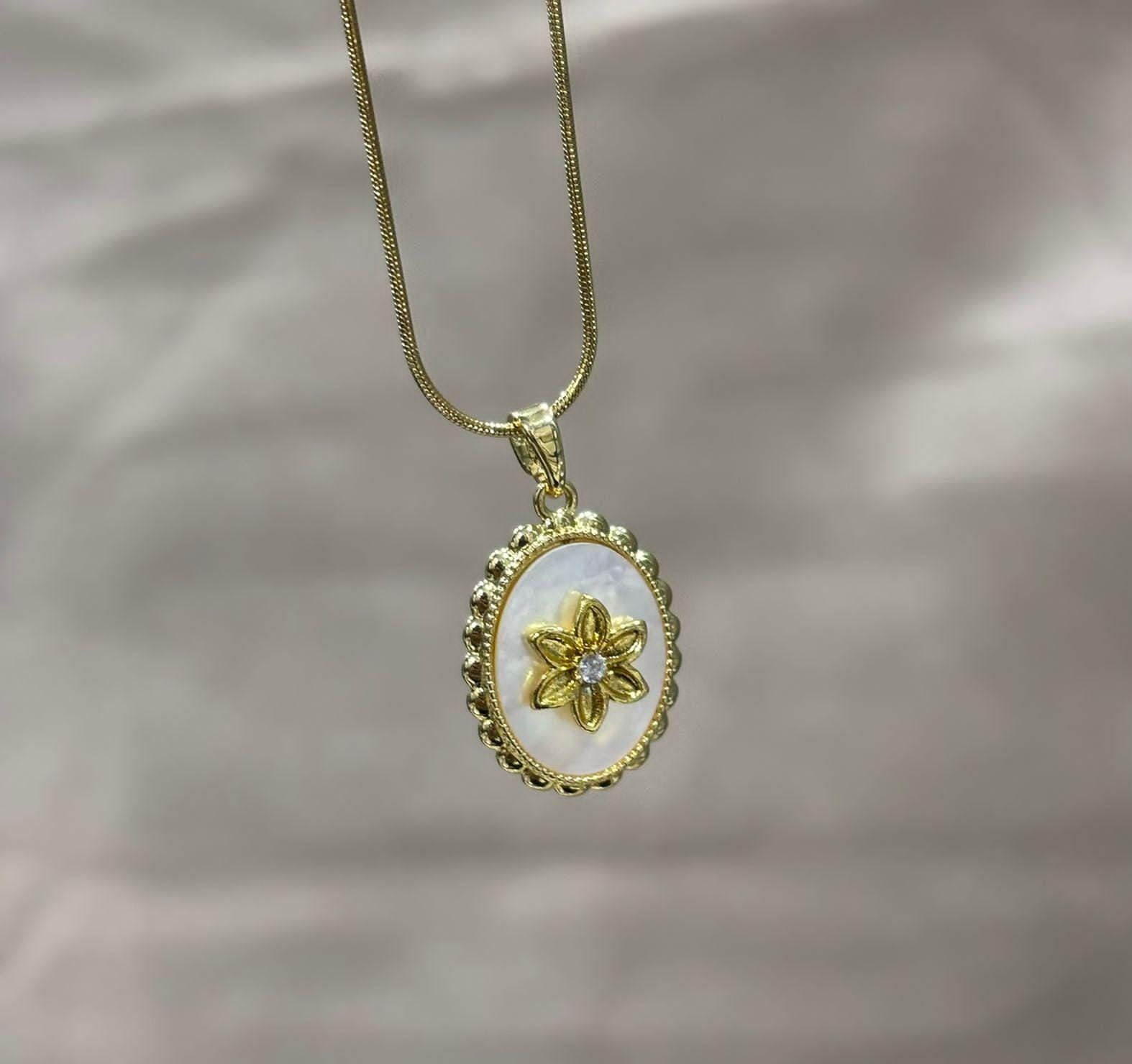 MOP Flower Necklace