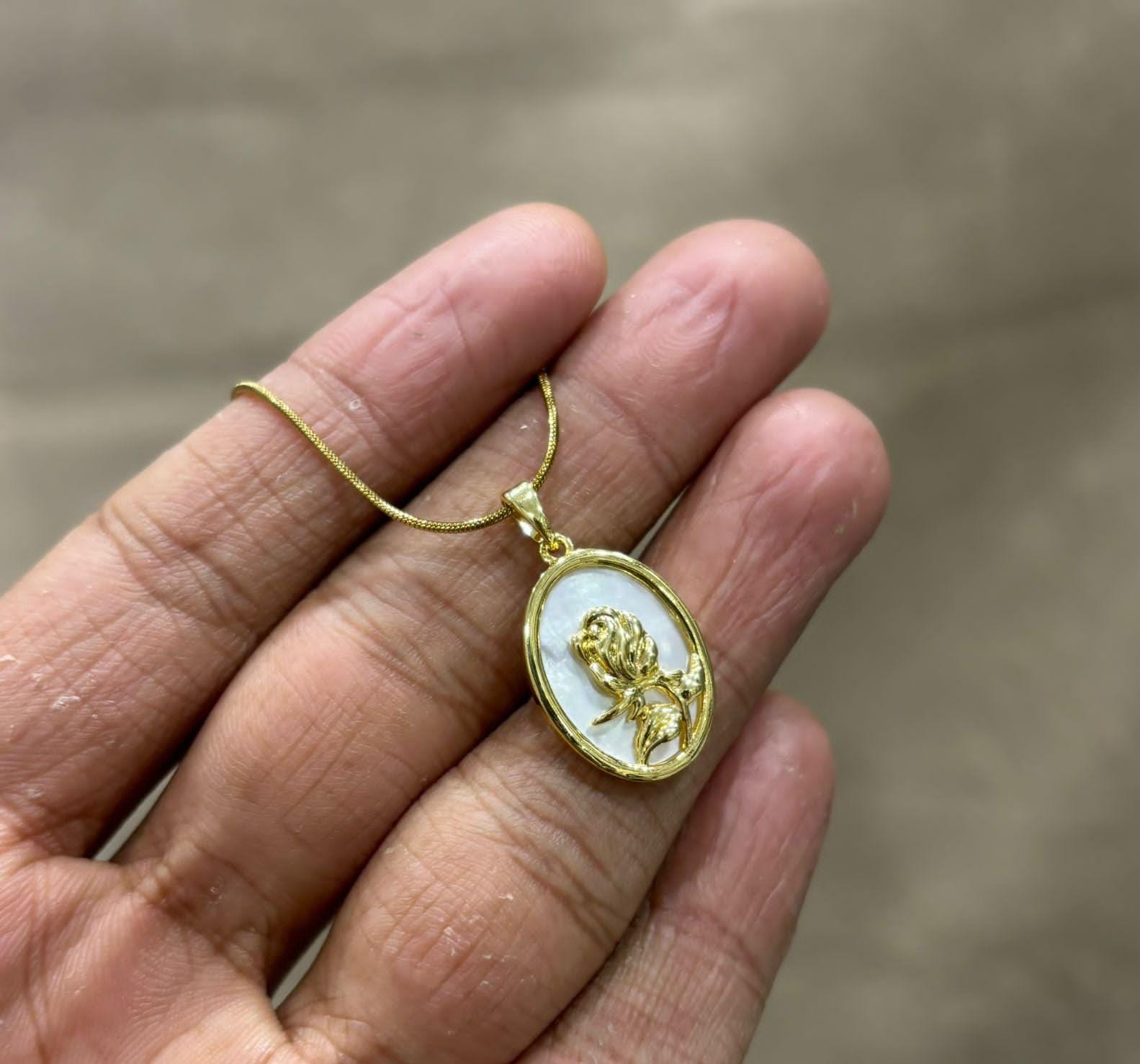 MOP Rose Necklace