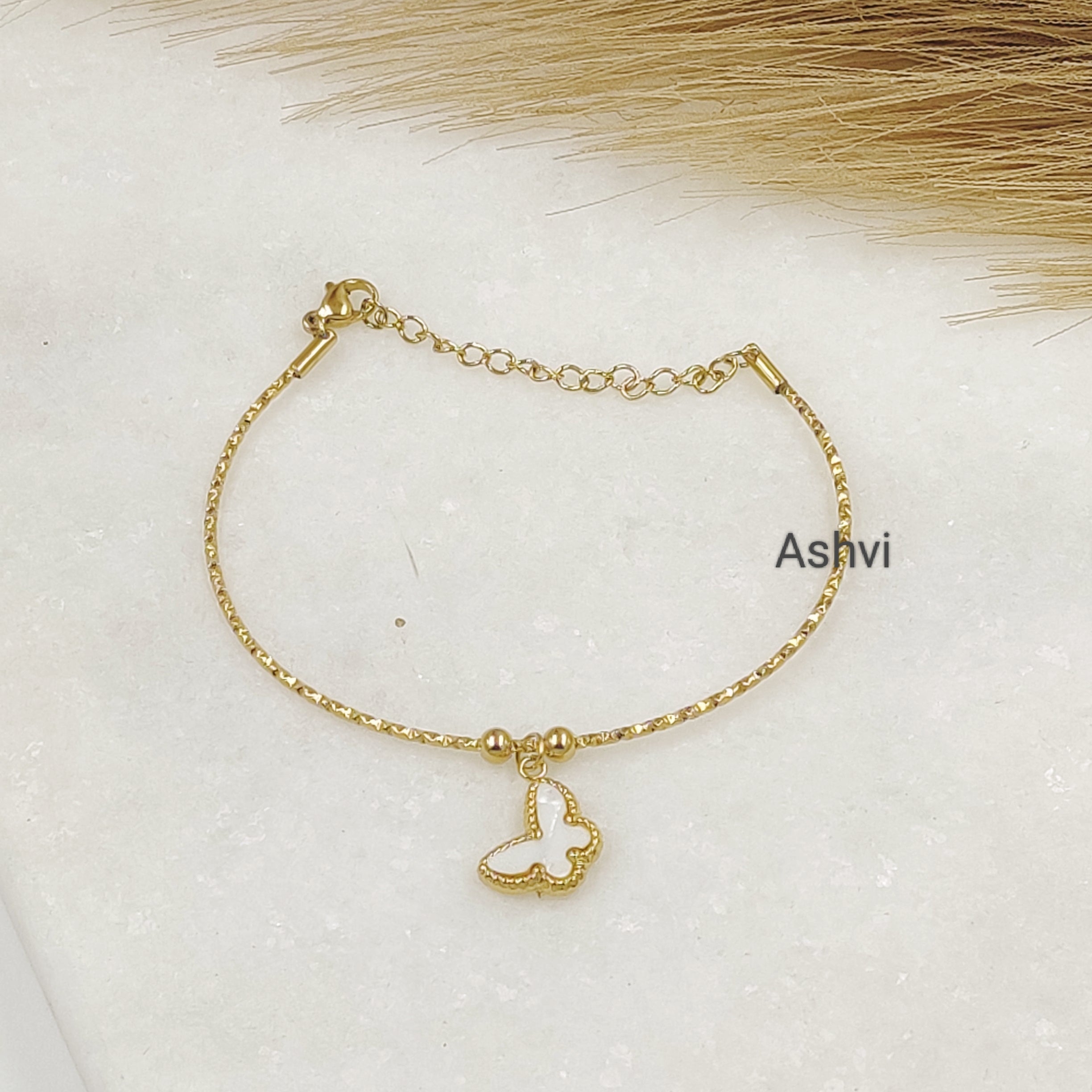 Butterfly Wire Charm Bracelet