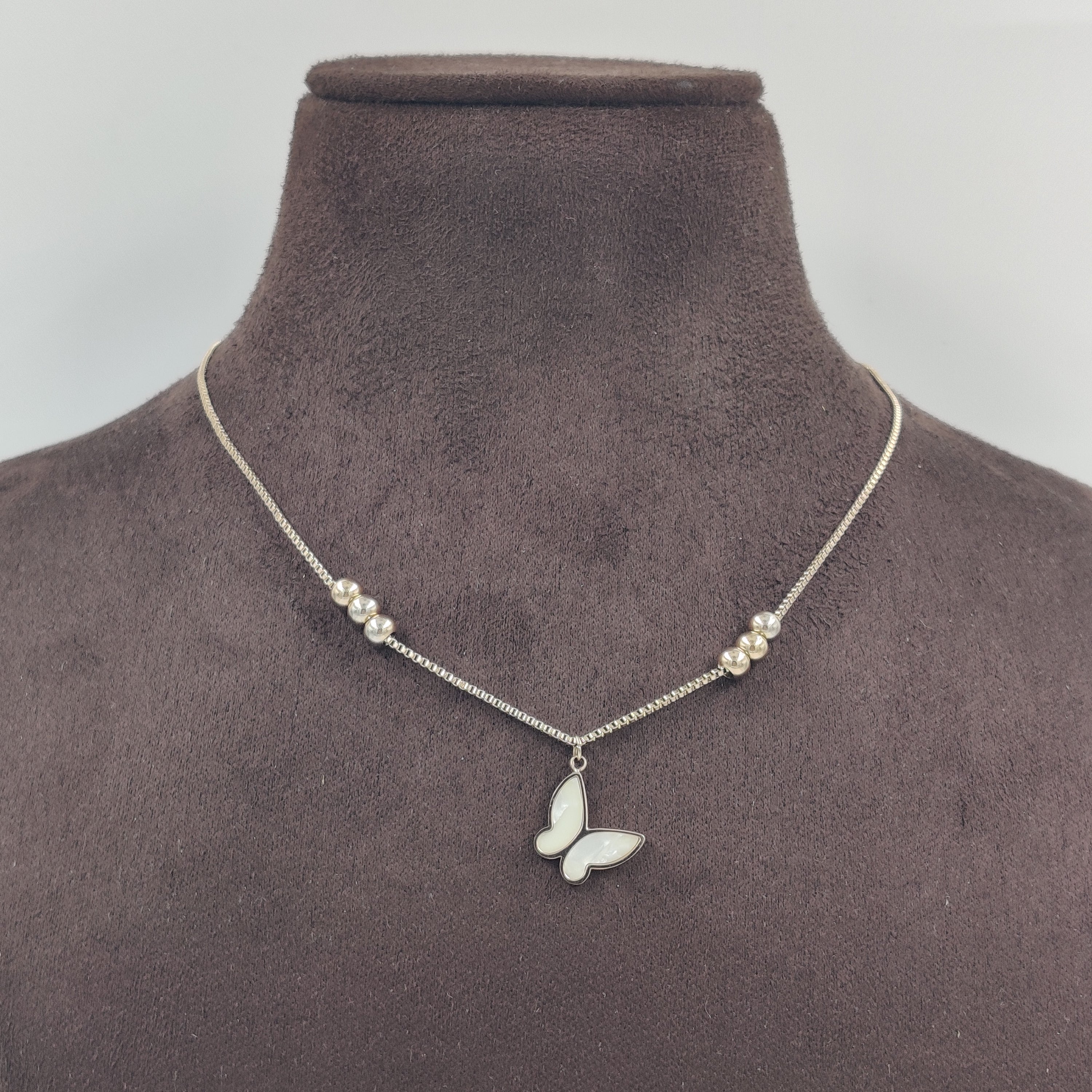 Butterfly Pearl Necklace