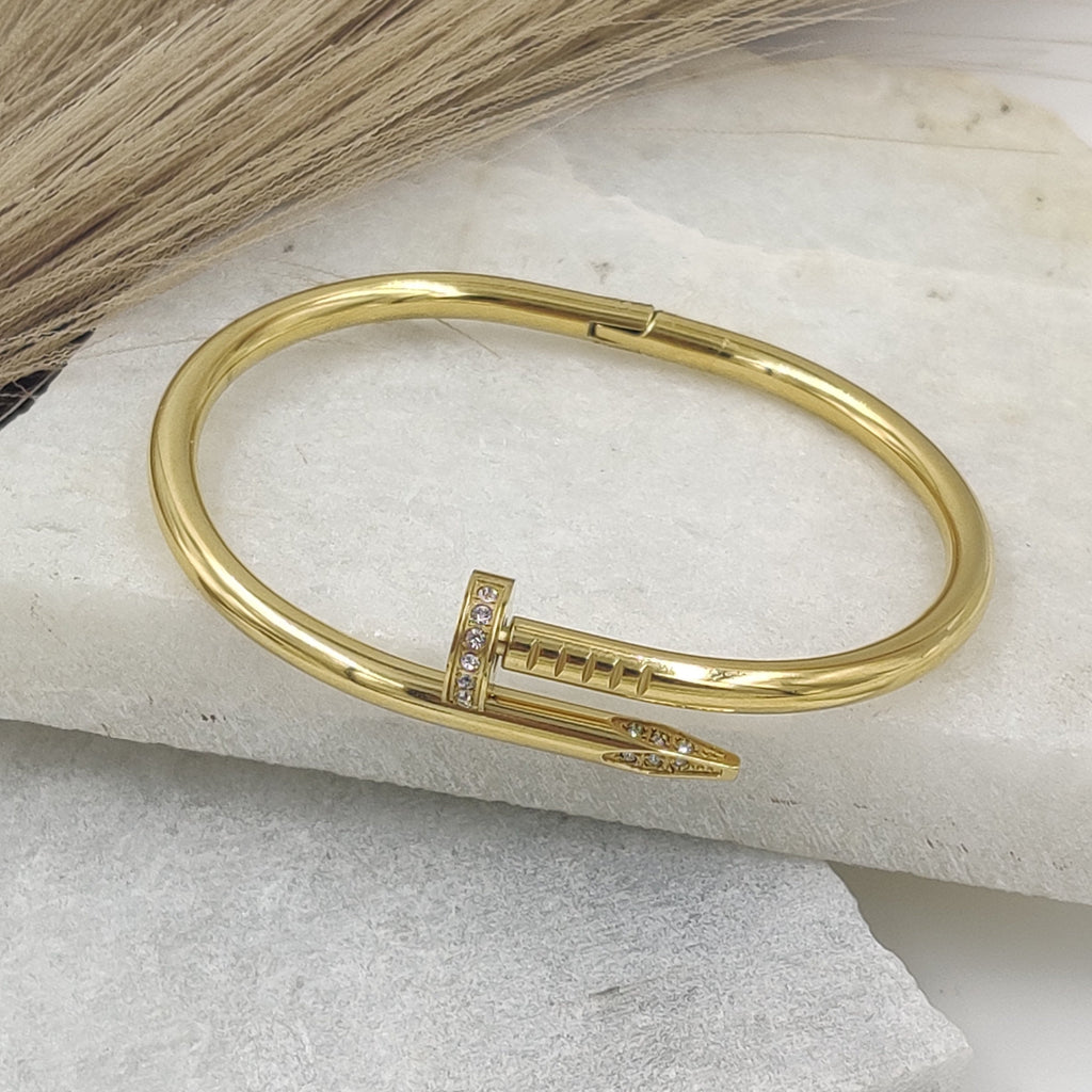 Nail Studded Diamond Kada