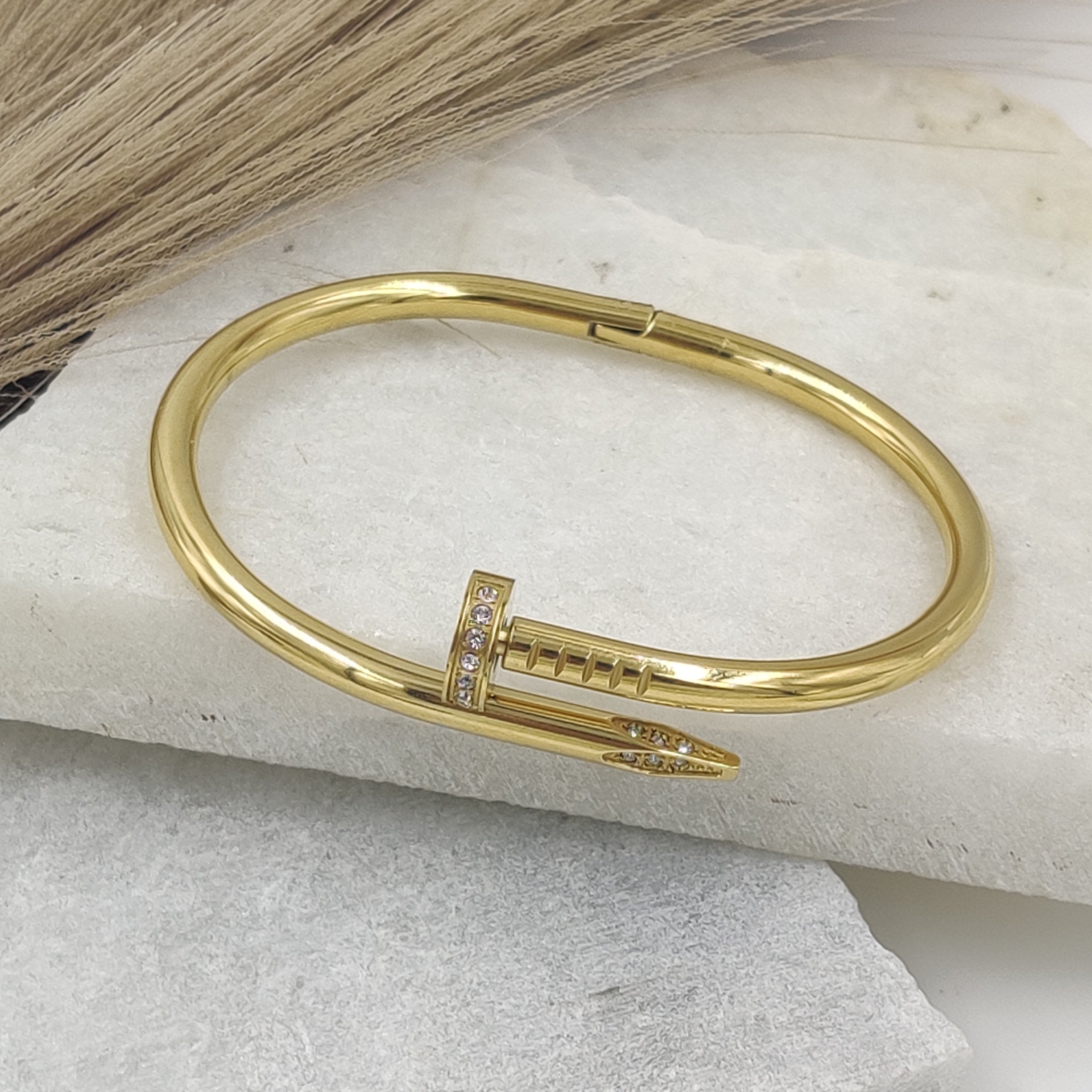 Nail Studded Diamond Kada