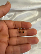 Round Black Ball Back Piercing
