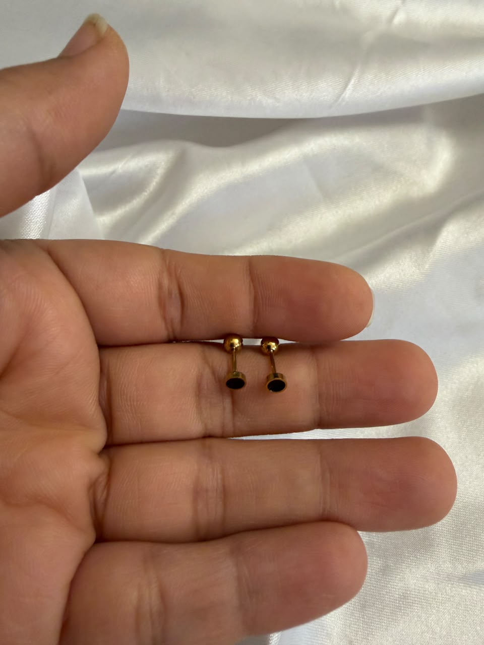 Round Black Ball Back Piercing