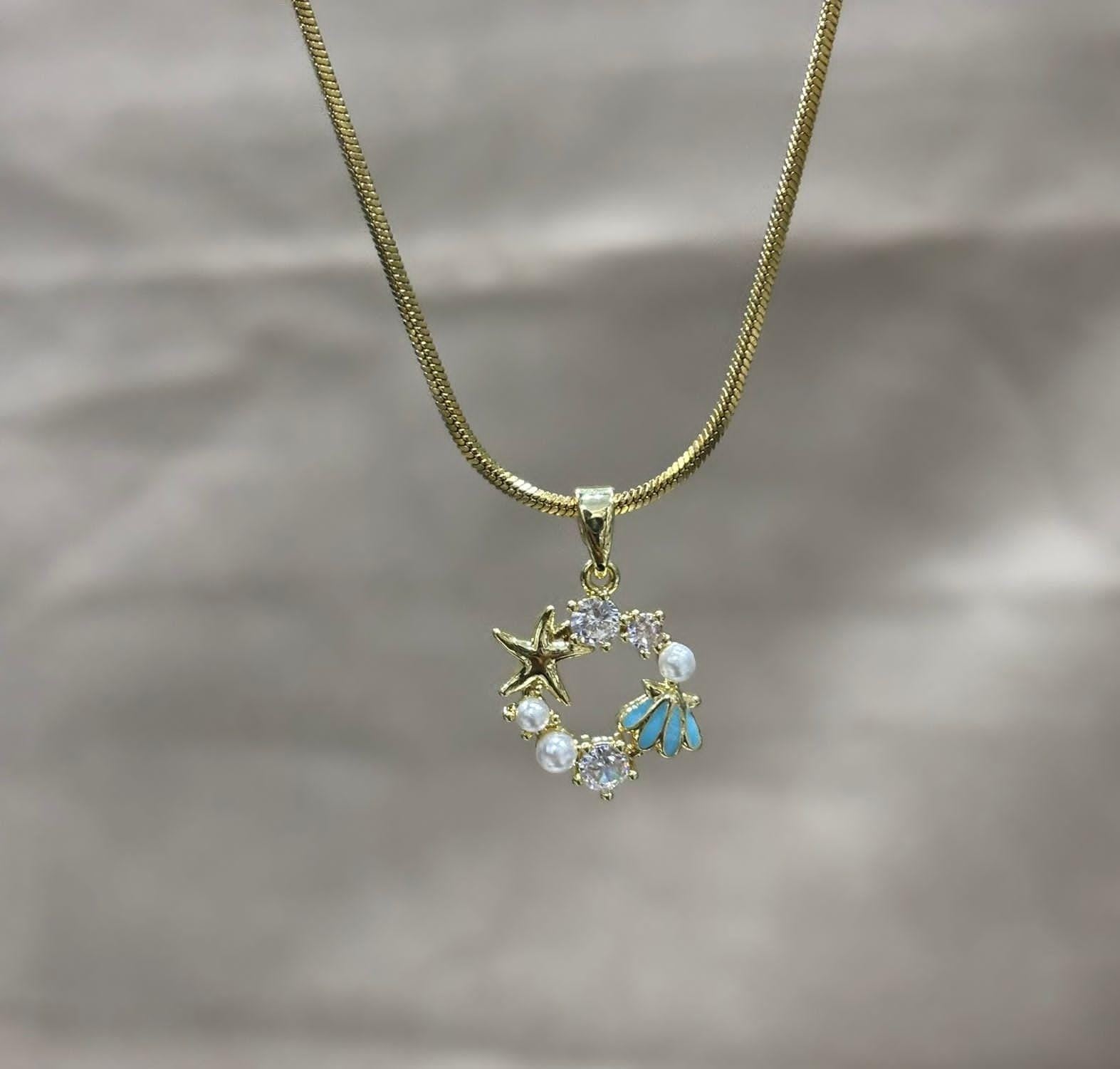 Ring Star Fish Necklace